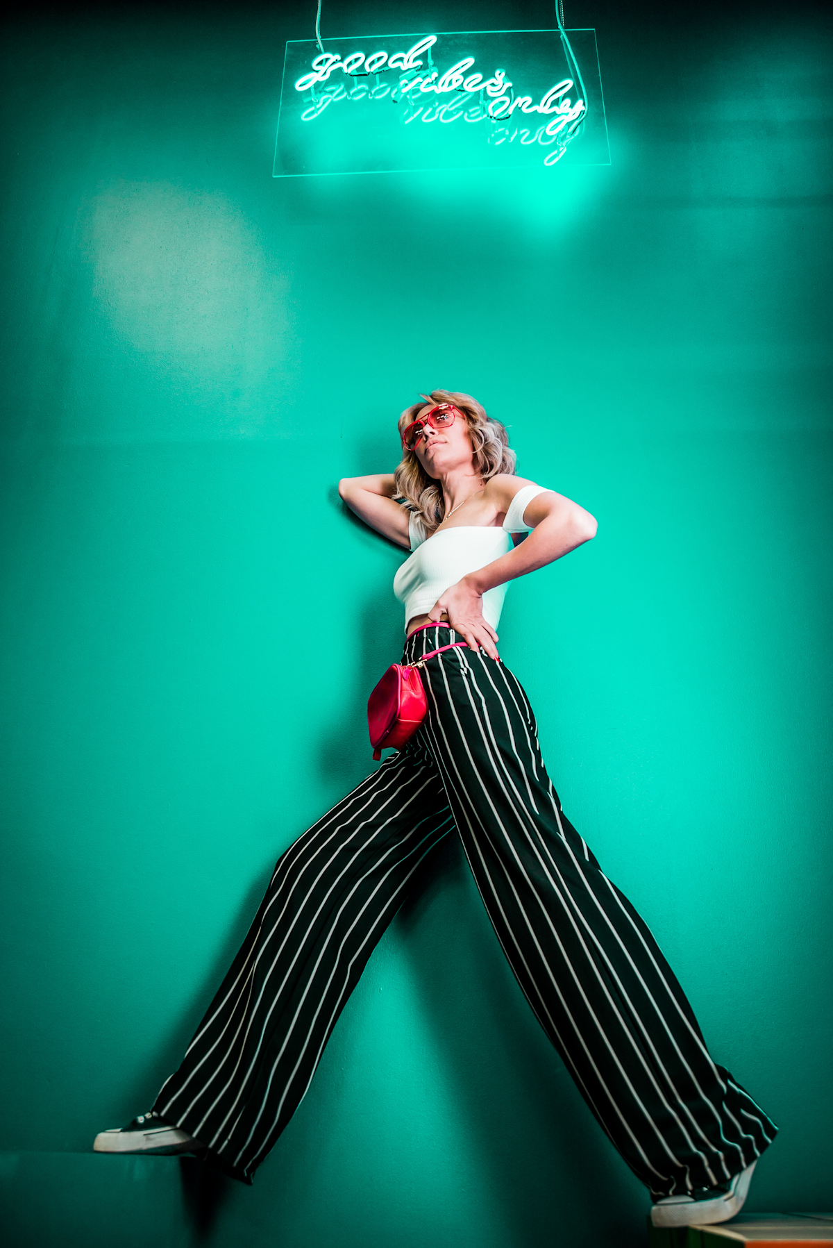 Editorial outfit with layered fashion details